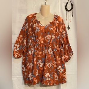 Isabel Maternity Floral Blouse by Ingrid & Isabel. Size XXL